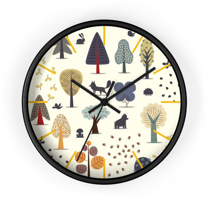 Woodland Creatures Wall Clock - Enchanting Forest Time