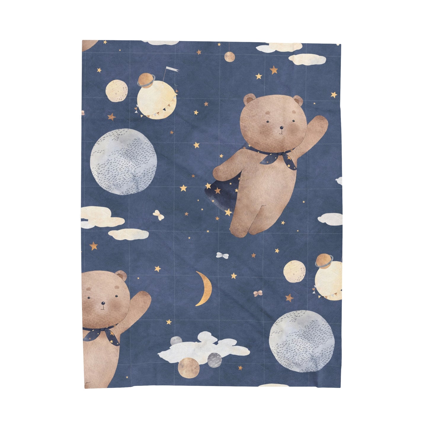 Teddy Bear World Velveteen Plush Blanket