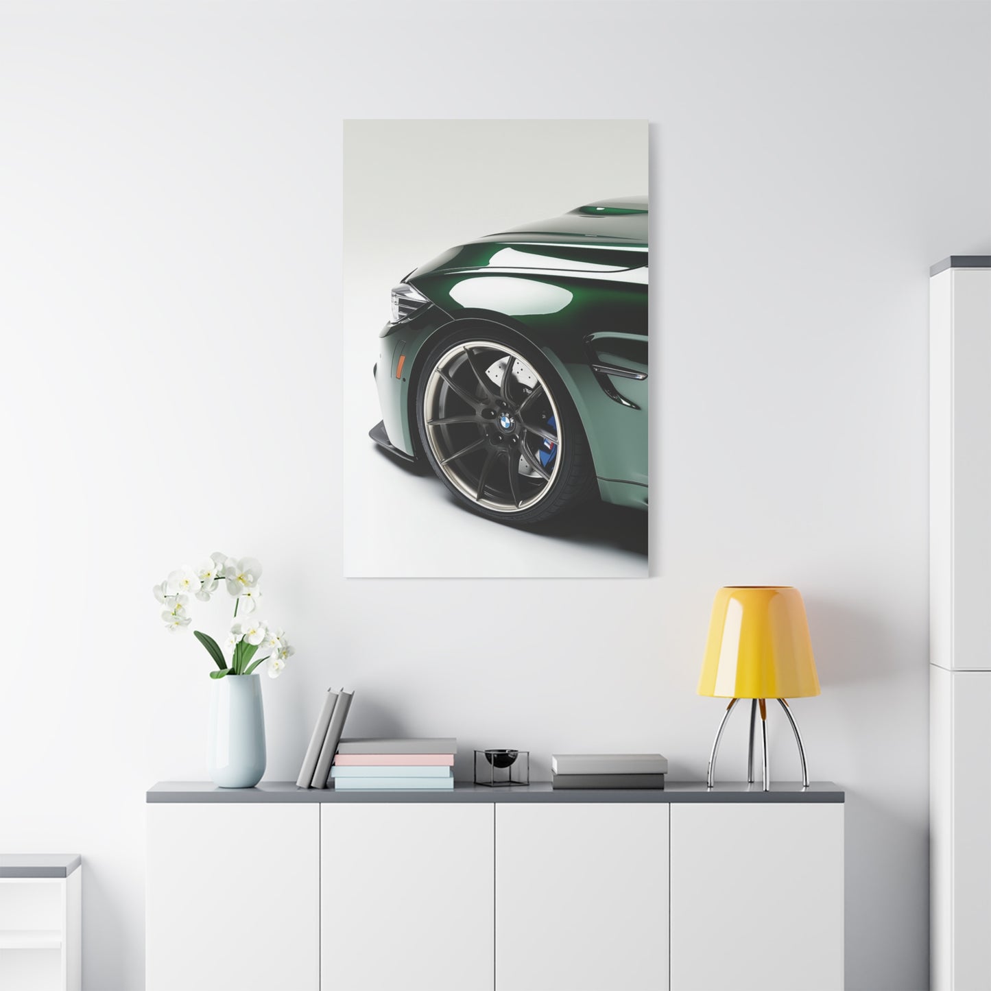 Emerald Velocity - Green Sports Car Canvas Art