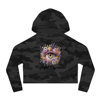 My Eyes My World" Cropped Hoodie  See the Beauty in Every Moment