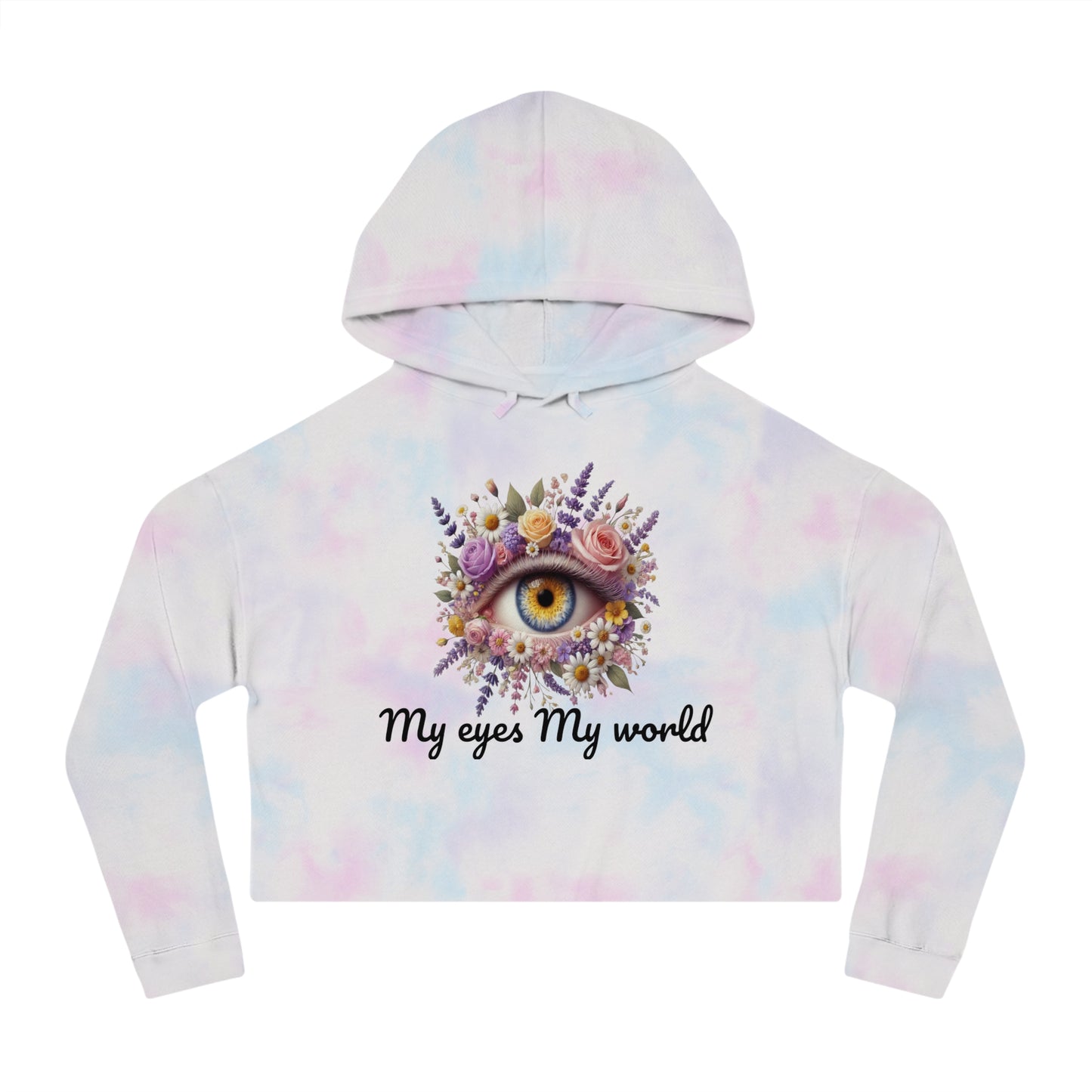 My Eyes My World" Cropped Hoodie  See the Beauty in Every Moment