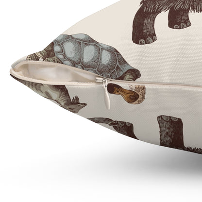 Prehistoric Wildlife Decorative Pillow