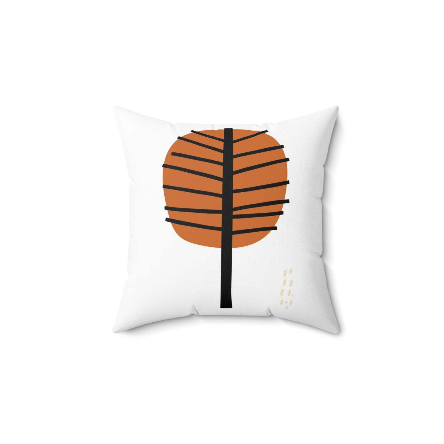 Minimalist Autumn Tree Spun Polyester Square Pillow