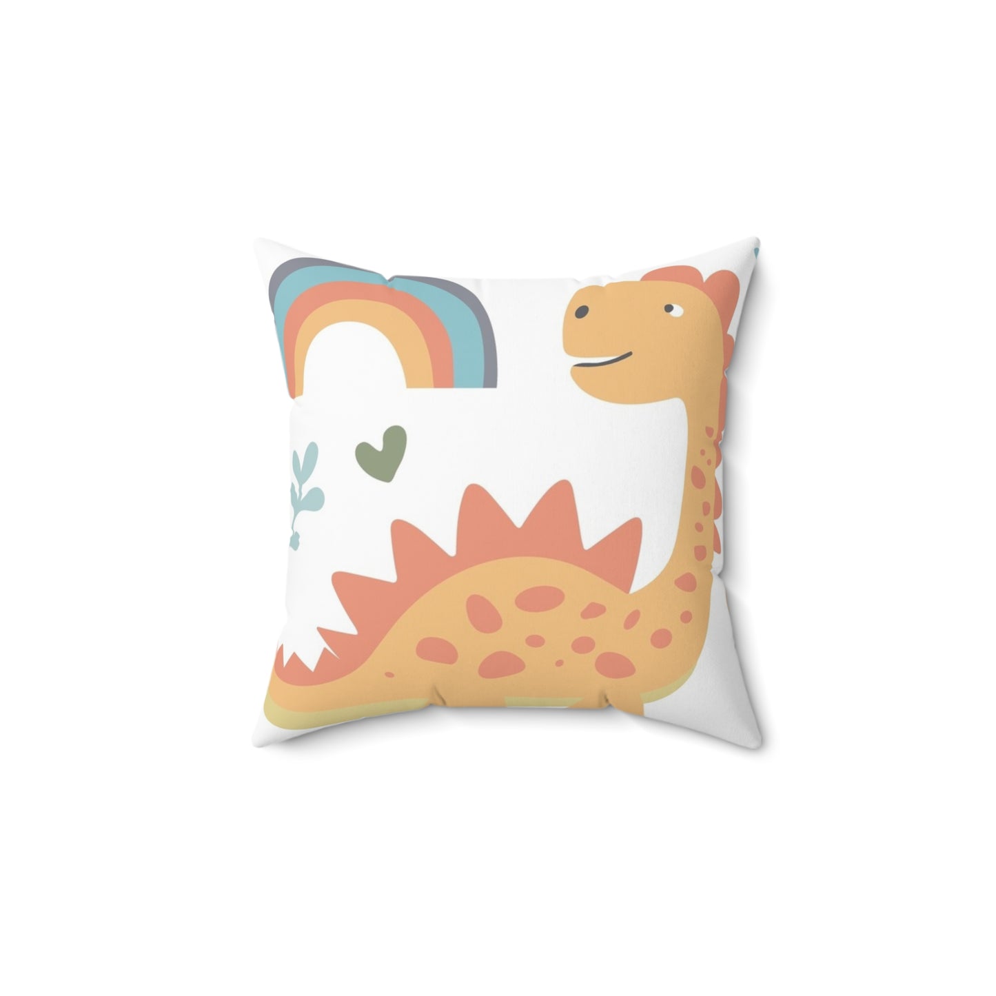 Double Sided Cute Dinosaur Spun Polyester Square Pillow