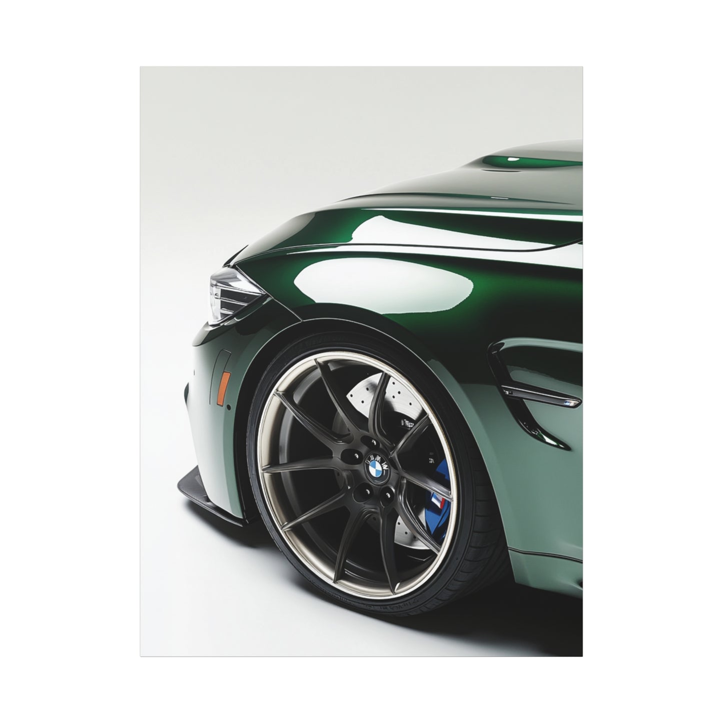 Emerald Velocity - Green Sports Car Canvas Art