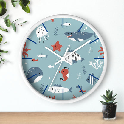 Underwater Friends Wall Clock - Dive into Fun Timekeeping