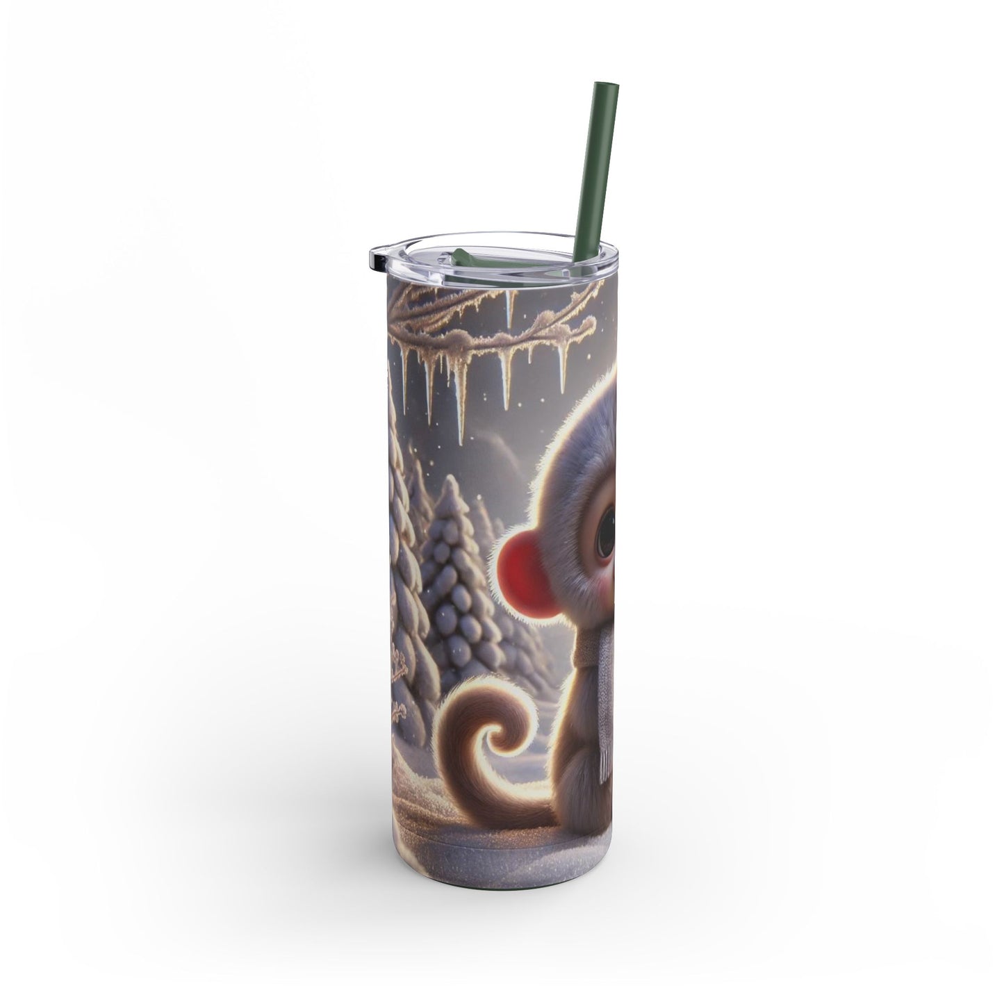 Winter Bliss Monkey Tumbler  20oz