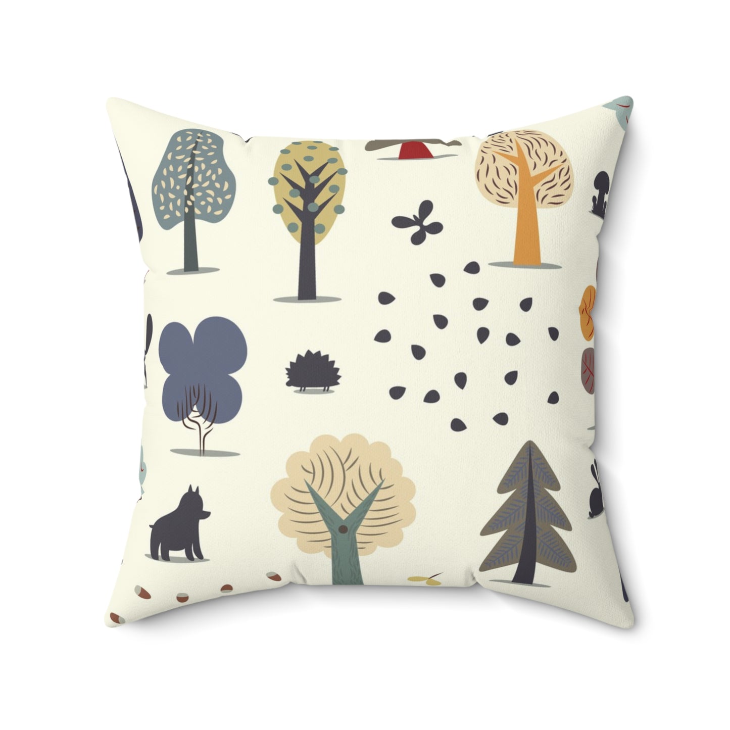 Enchanted Forest Pillow - Whimsical Nature Decor