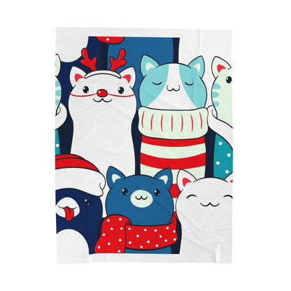 Kitties Velveteen Plush Blanket