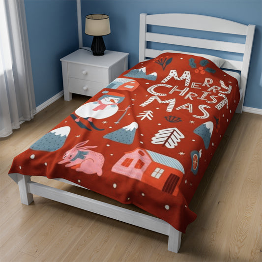 CHRISTMAS Velveteen Plush Blanket