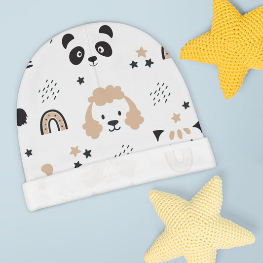 Panda Pals Baby Beanie – Soft & Playful Infant Hat 🐼🐶