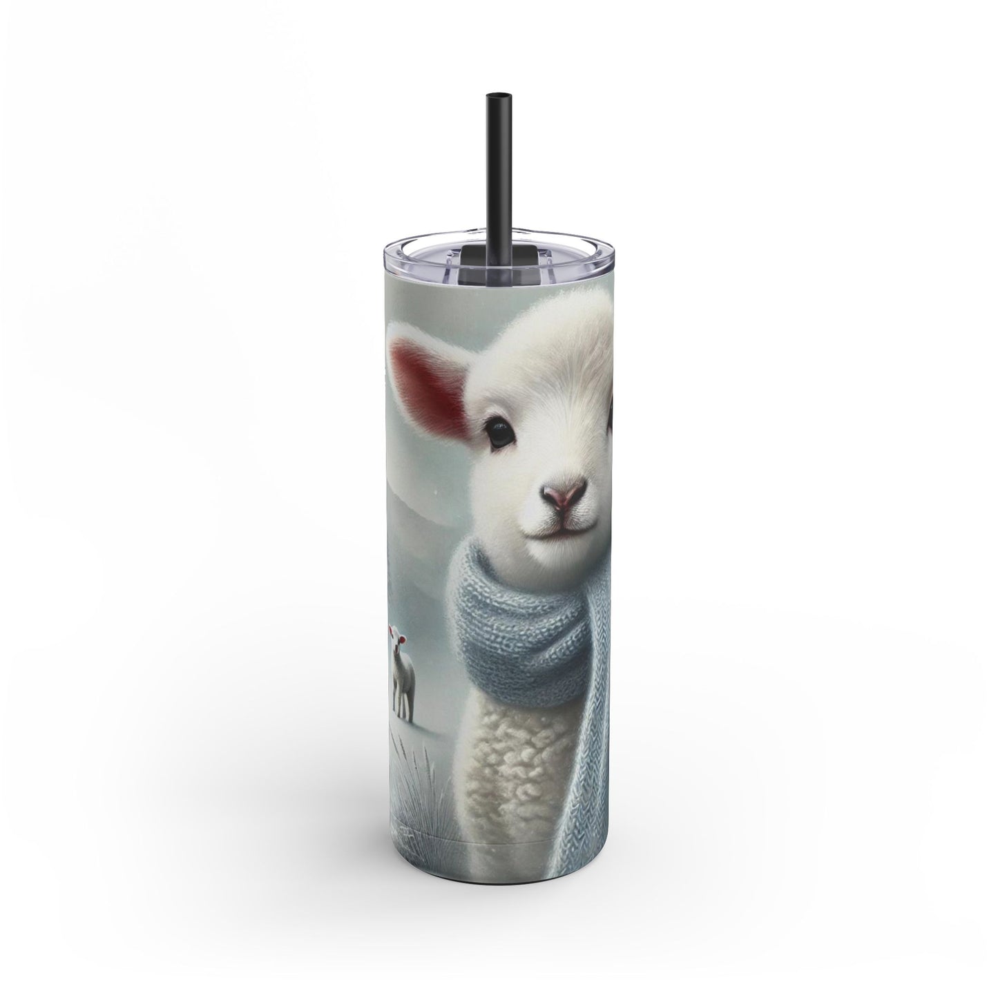 Elegant Winter Lamb Tumbler 20oz Frosty Charm