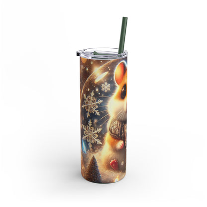 Winter Charm: Cozy Hamster Skinny Tumbler - 20oz